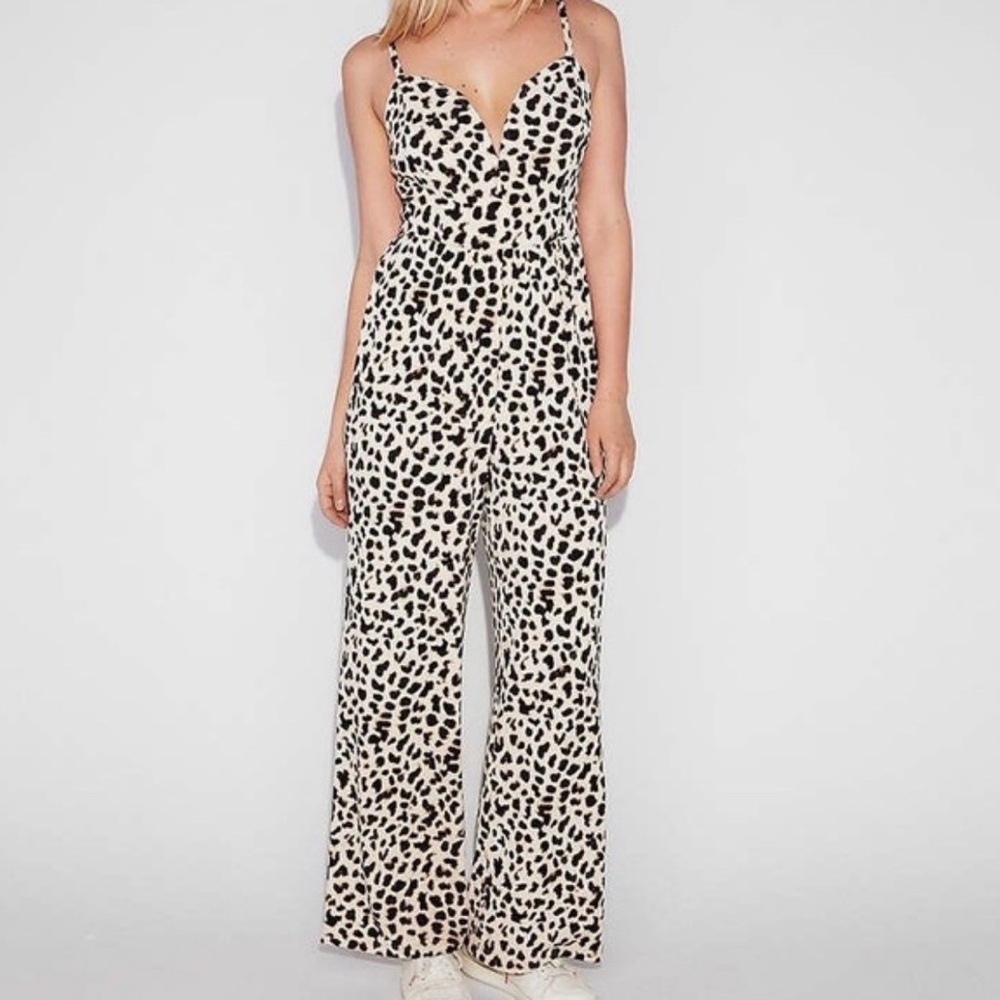 Express Leopard Print Jumpsuit